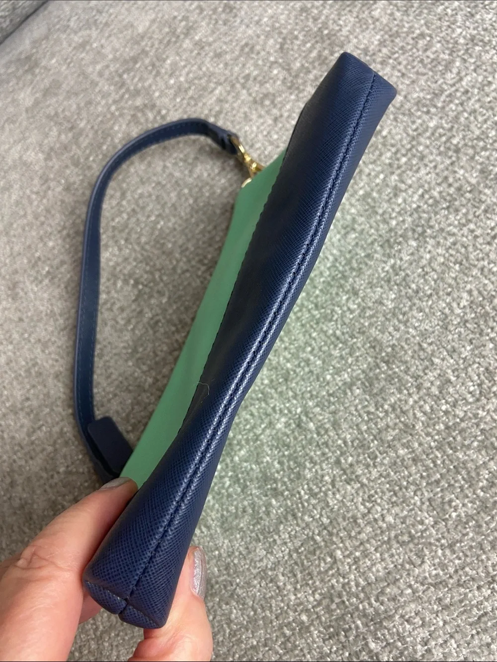 Banana Republic Mint & Navy Colorblock Wristlet